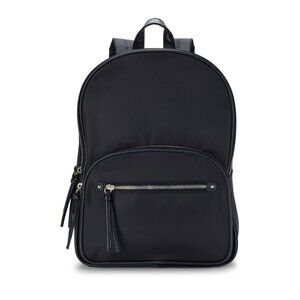 NWT No Boundaries Black Double Gusset Travel School Stylish Black Zip Backpack